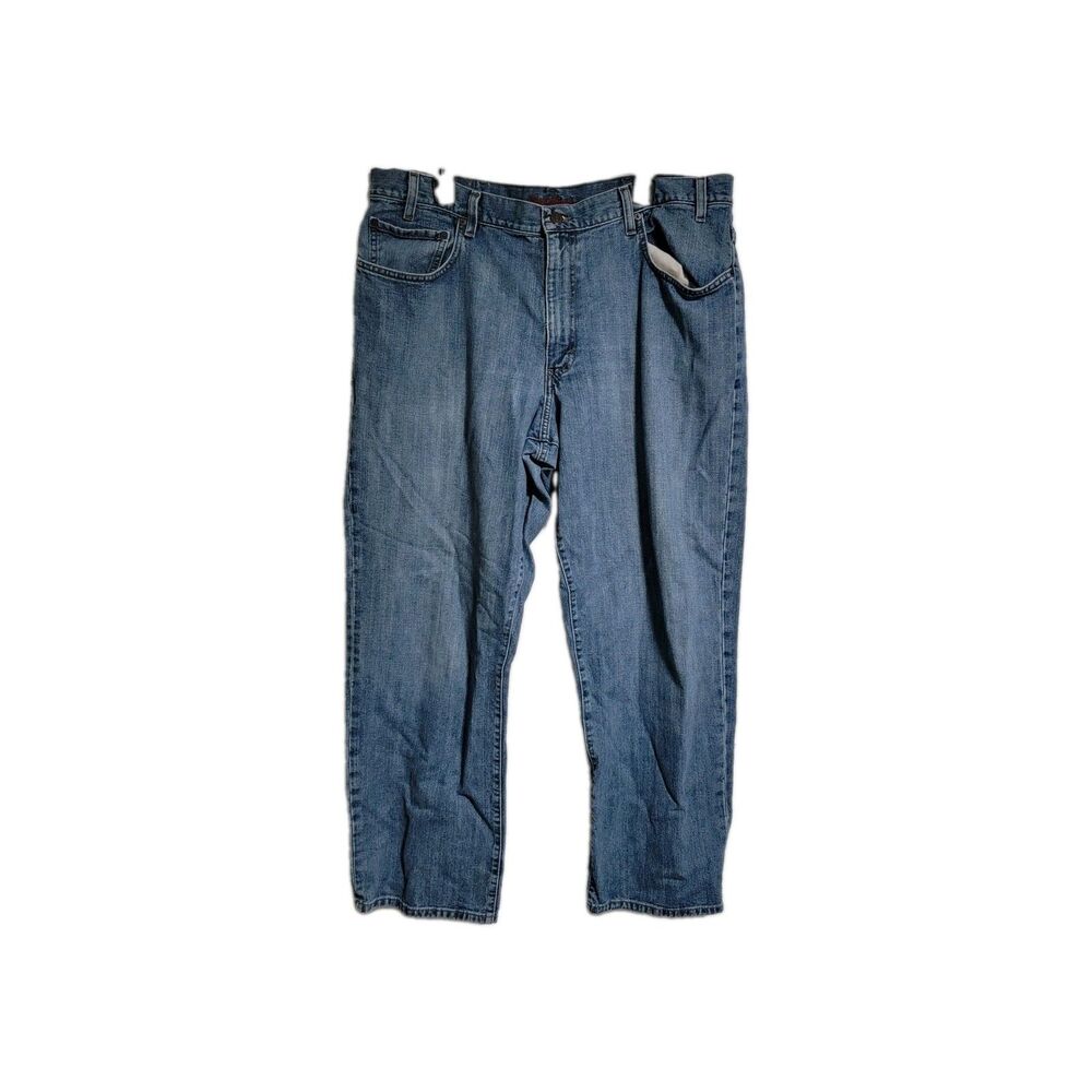 Eddie Bauer Vtg Y2K Mens Relaxed Fit Denim Blue Jeans 42X32 100% Cotton 3036
